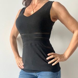 Sleeveless Mesh Detail Tank